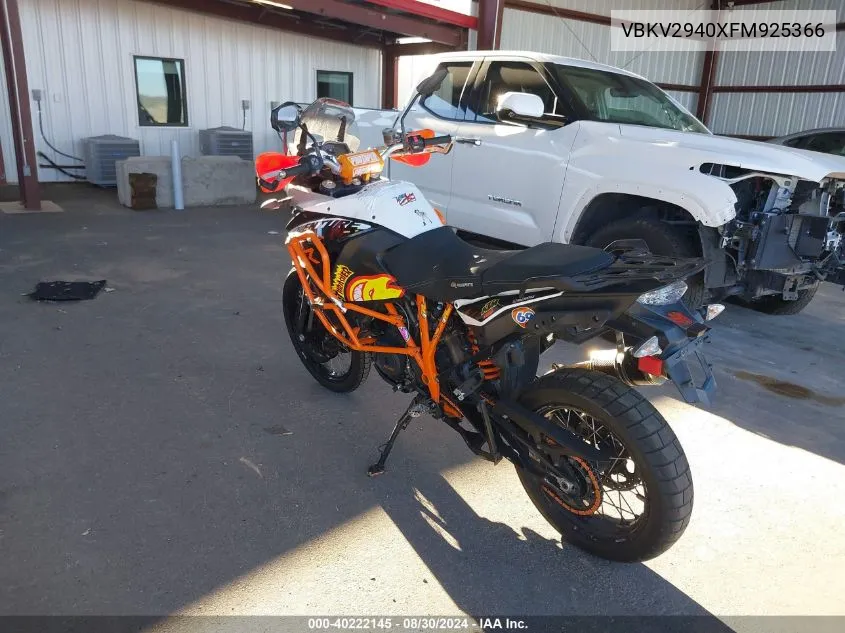 2015 Ktm 1190 Adventure R VIN: VBKV2940XFM925366 Lot: 40222145