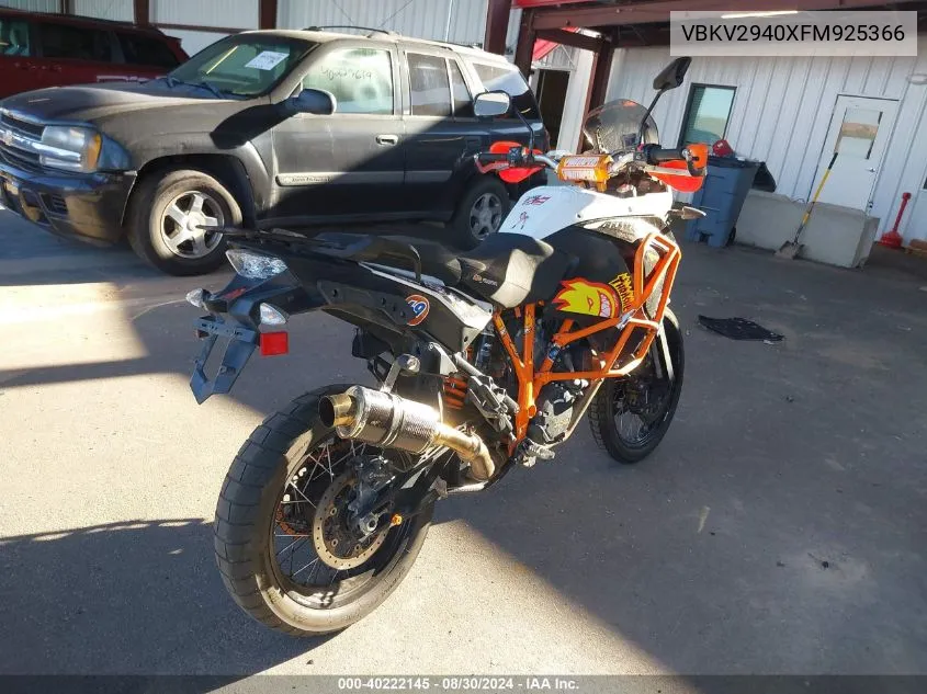 2015 Ktm 1190 Adventure R VIN: VBKV2940XFM925366 Lot: 40222145