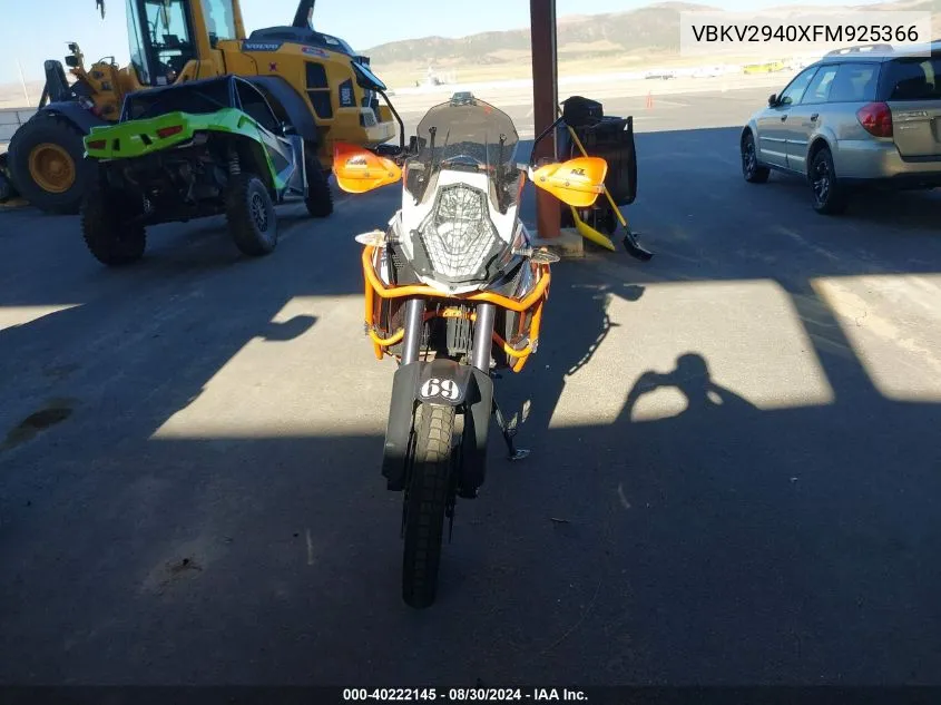 2015 Ktm 1190 Adventure R VIN: VBKV2940XFM925366 Lot: 40222145