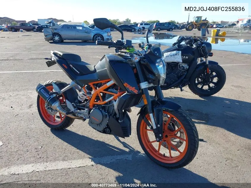 2015 Ktm Rc 390 VIN: MD2JGJ408FC255836 Lot: 40773469