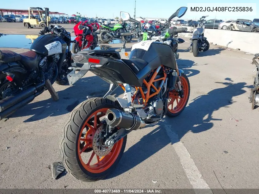 2015 Ktm Rc 390 VIN: MD2JGJ408FC255836 Lot: 40773469