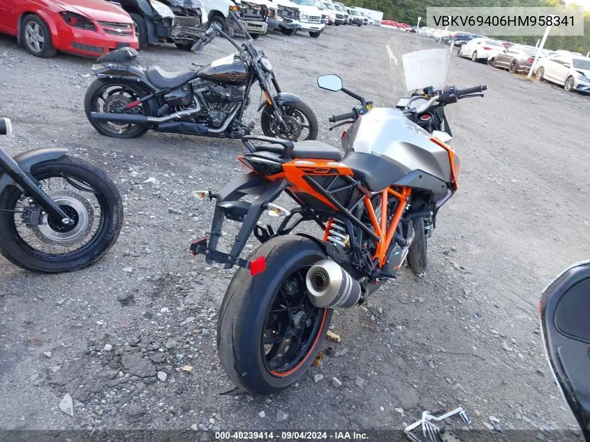 2017 Ktm 1290 Super Duke Gt VIN: VBKV69406HM958341 Lot: 40239414