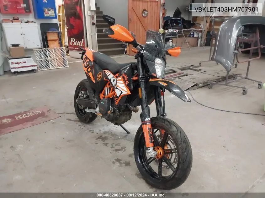 2017 Ktm 690 Enduro R VIN: VBKLET403HM707901 Lot: 40328037