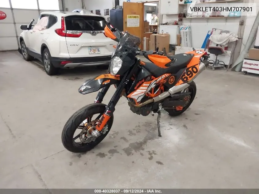 2017 Ktm 690 Enduro R VIN: VBKLET403HM707901 Lot: 40328037