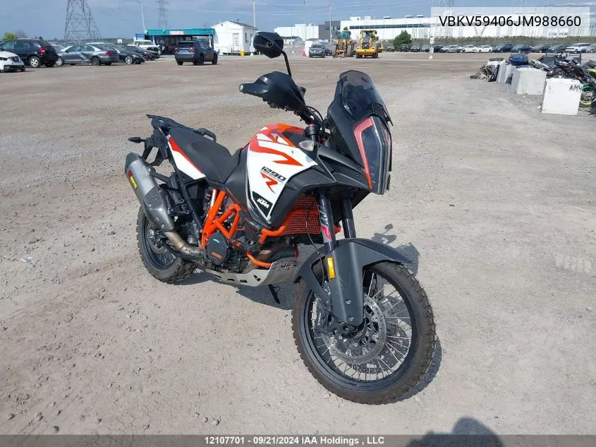 2018 Ktm 1290 Super Adventure R VIN: VBKV59406JM988660 Lot: 12107701