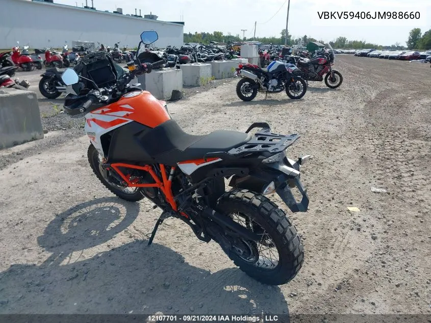 2018 Ktm 1290 Super Adventure R VIN: VBKV59406JM988660 Lot: 12107701