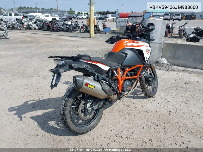 2018 Ktm 1290 Super Adventure R VIN: VBKV59406JM988660 Lot: 12107701