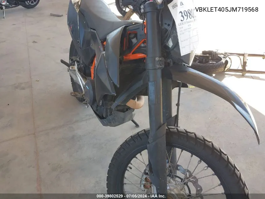 2018 Ktm 690 Enduro R VIN: VBKLET405JM719568 Lot: 39802529