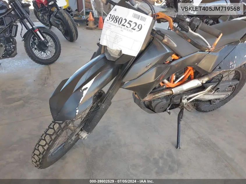 2018 Ktm 690 Enduro R VIN: VBKLET405JM719568 Lot: 39802529