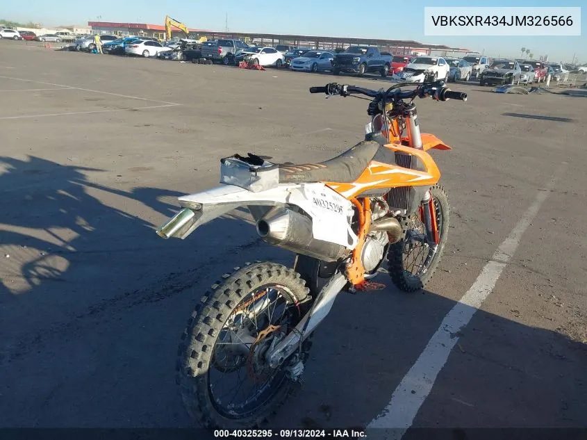 2018 Ktm 450 Sx-F VIN: VBKSXR434JM326566 Lot: 40325295