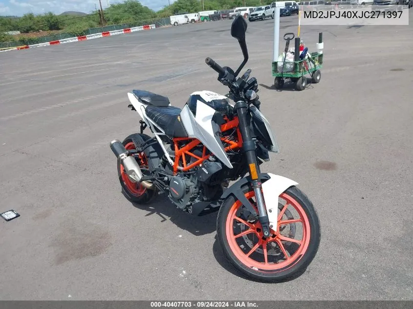 2018 Ktm 390 Duke VIN: MD2JPJ40XJC271397 Lot: 40407703