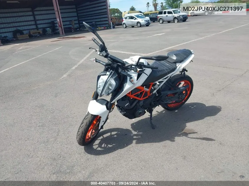 2018 Ktm 390 Duke VIN: MD2JPJ40XJC271397 Lot: 40407703