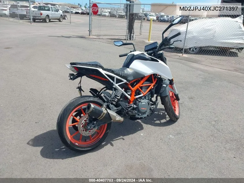 2018 Ktm 390 Duke VIN: MD2JPJ40XJC271397 Lot: 40407703