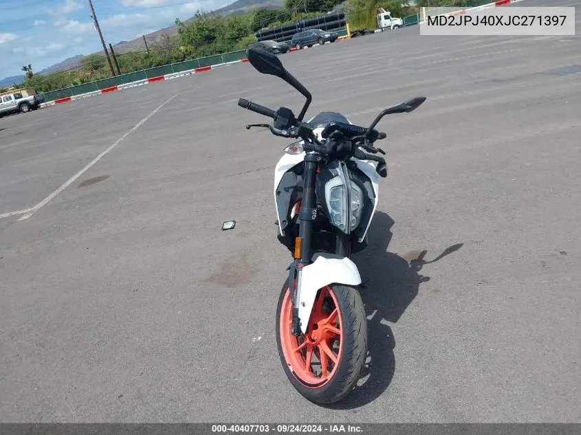 2018 Ktm 390 Duke VIN: MD2JPJ40XJC271397 Lot: 40407703