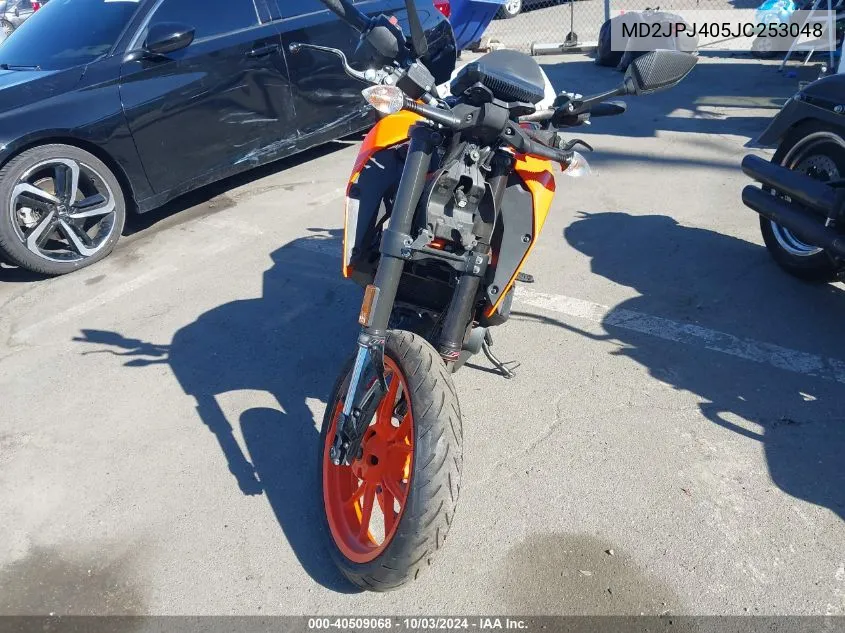 2018 Ktm 390 Duke VIN: MD2JPJ405JC253048 Lot: 40509068