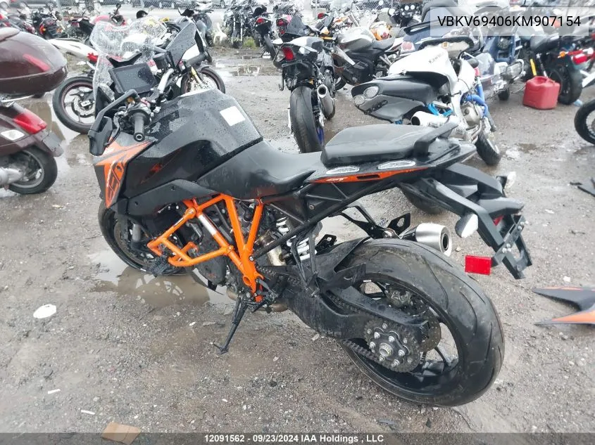 2019 Ktm 1290 Super Duke Gt VIN: VBKV69406KM907154 Lot: 12091562