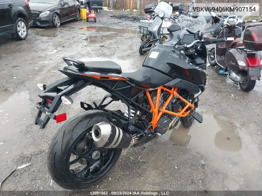 2019 Ktm 1290 Super Duke Gt VIN: VBKV69406KM907154 Lot: 12091562