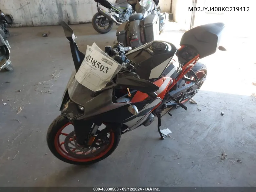 MD2JYJ408KC219412 2019 Ktm 390 Rc