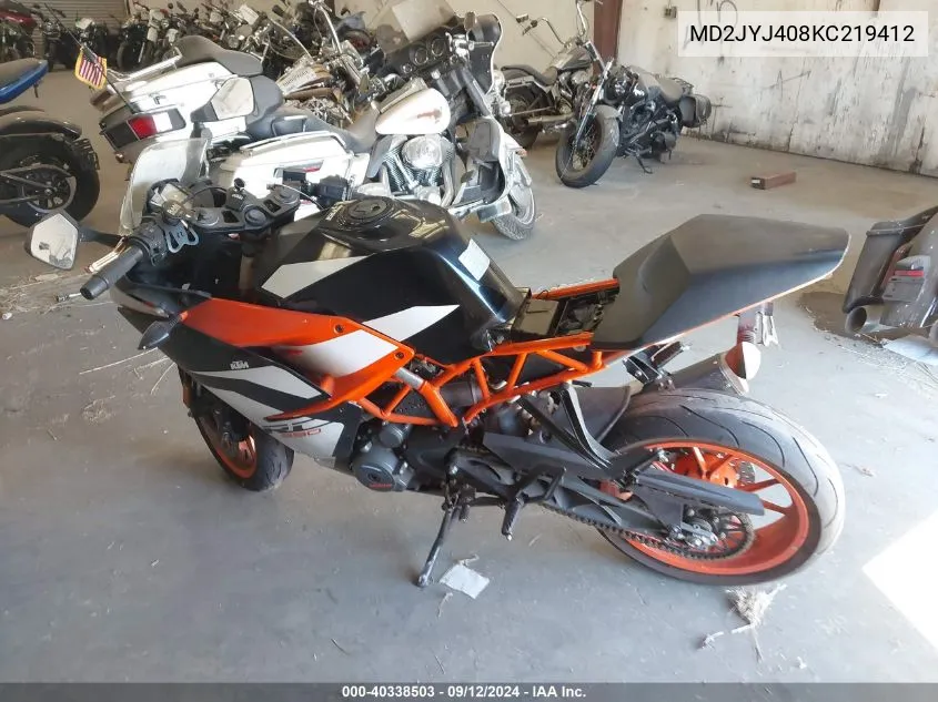 MD2JYJ408KC219412 2019 Ktm 390 Rc