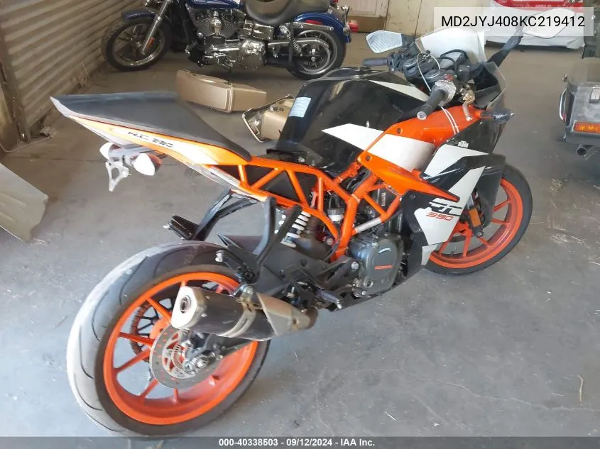 MD2JYJ408KC219412 2019 Ktm 390 Rc