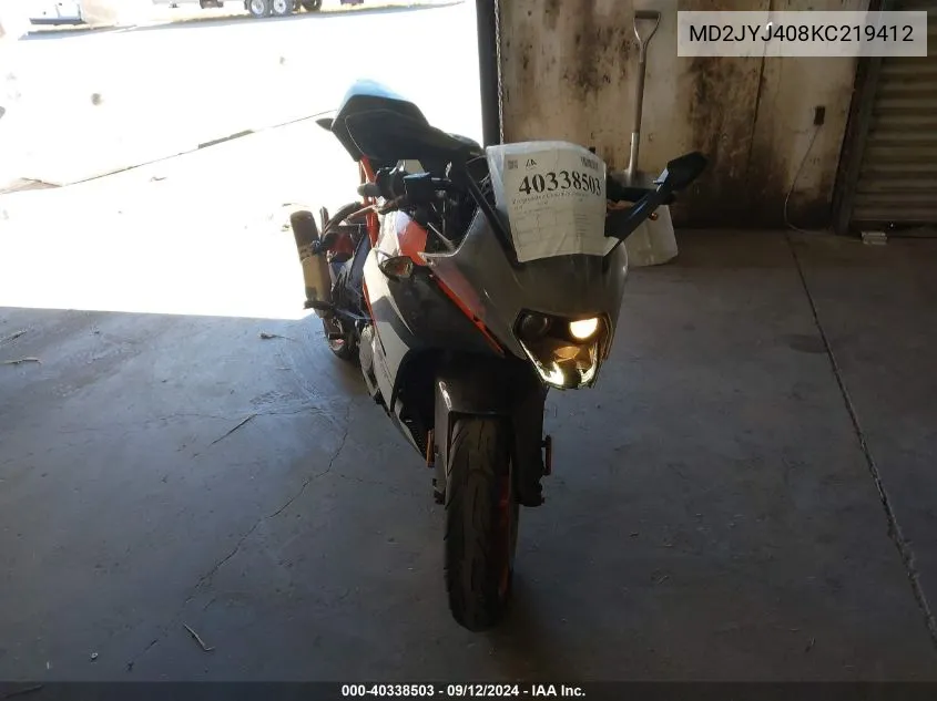 MD2JYJ408KC219412 2019 Ktm 390 Rc