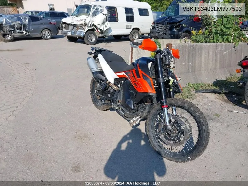 2020 Ktm 790 Adventure VIN: VBKTS3403LM777593 Lot: 12088074