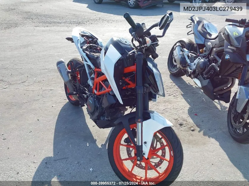 2020 Ktm 390 Duke VIN: MD2JPJ403LC279439 Lot: 39955372