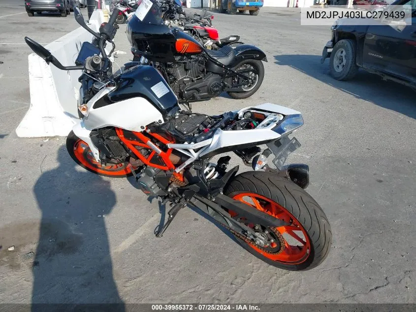 2020 Ktm 390 Duke VIN: MD2JPJ403LC279439 Lot: 39955372