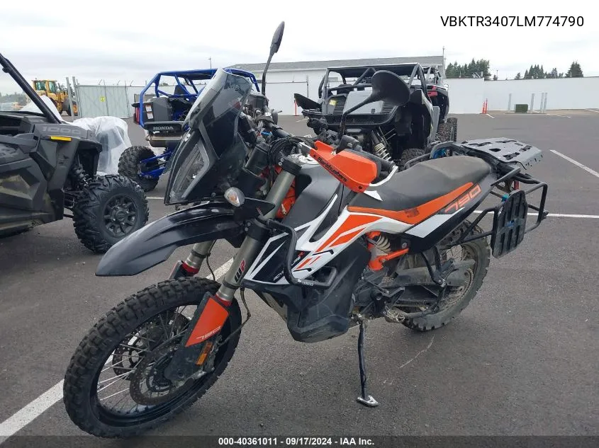 2020 Ktm 790 Adventure R VIN: VBKTR3407LM774790 Lot: 40361011