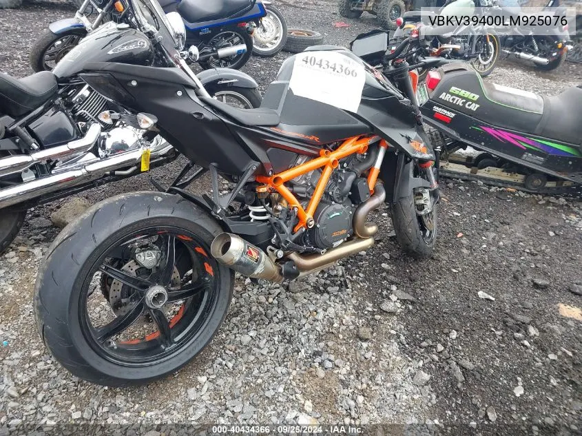 2020 Ktm 1290 Super Duke R VIN: VBKV39400LM925076 Lot: 40434366