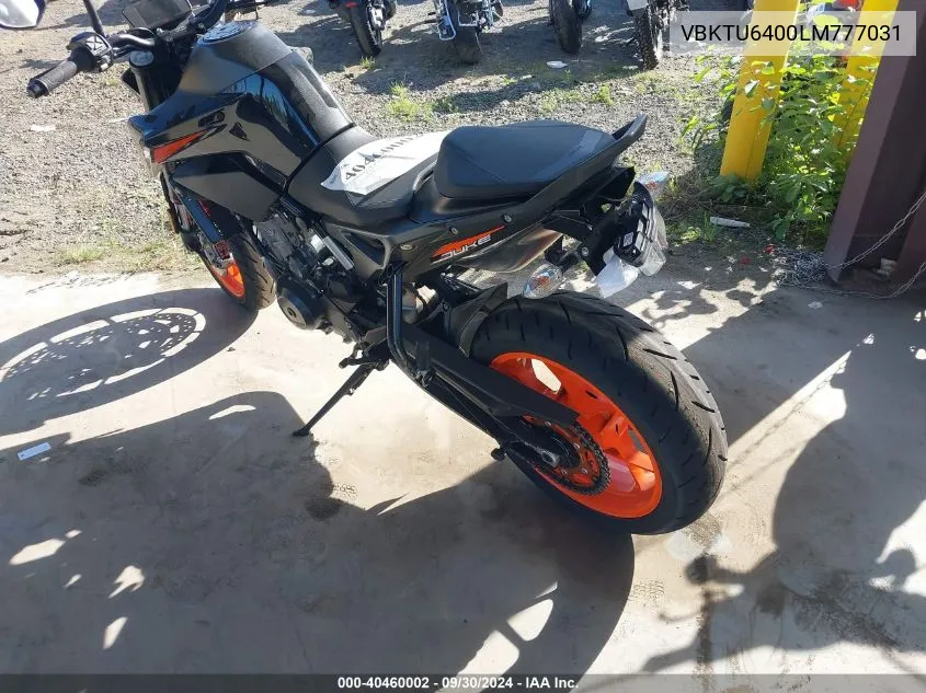 2020 Ktm 790 Duke VIN: VBKTU6400LM777031 Lot: 40460002