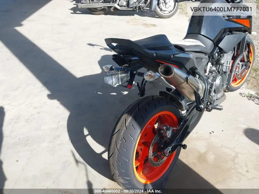 2020 Ktm 790 Duke VIN: VBKTU6400LM777031 Lot: 40460002