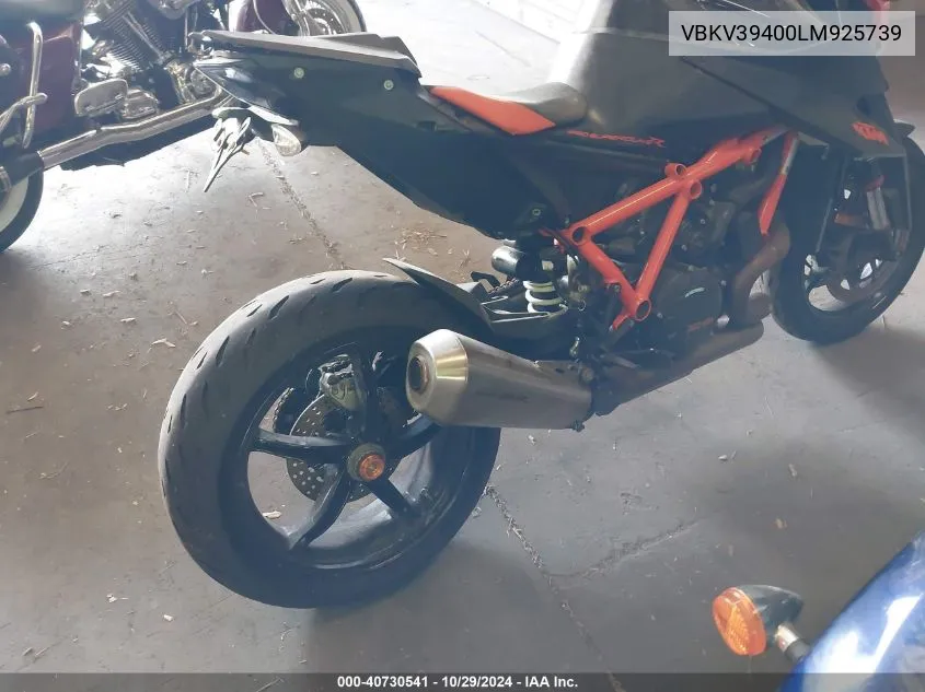 2020 Ktm 1290 Super Duke R VIN: VBKV39400LM925739 Lot: 40730541