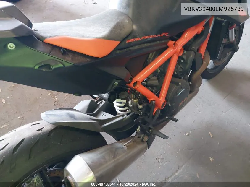 2020 Ktm 1290 Super Duke R VIN: VBKV39400LM925739 Lot: 40730541