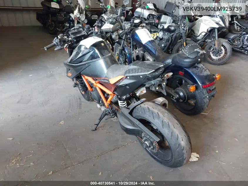 2020 Ktm 1290 Super Duke R VIN: VBKV39400LM925739 Lot: 40730541