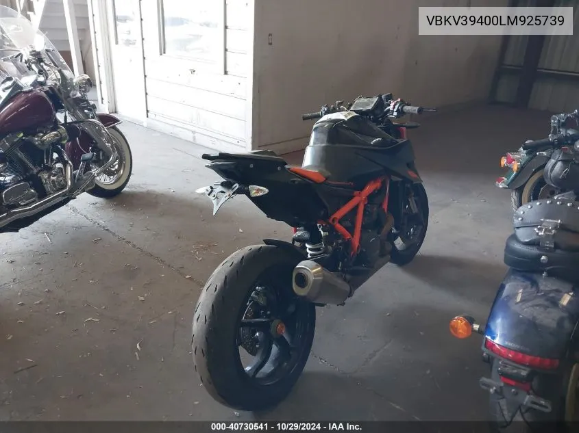 2020 Ktm 1290 Super Duke R VIN: VBKV39400LM925739 Lot: 40730541