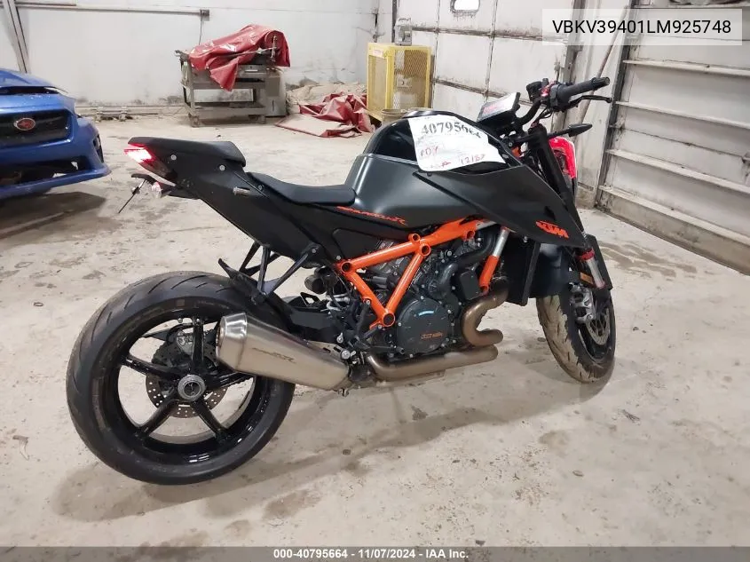 2020 Ktm 1290 Super Duke R VIN: VBKV39401LM925748 Lot: 40795664