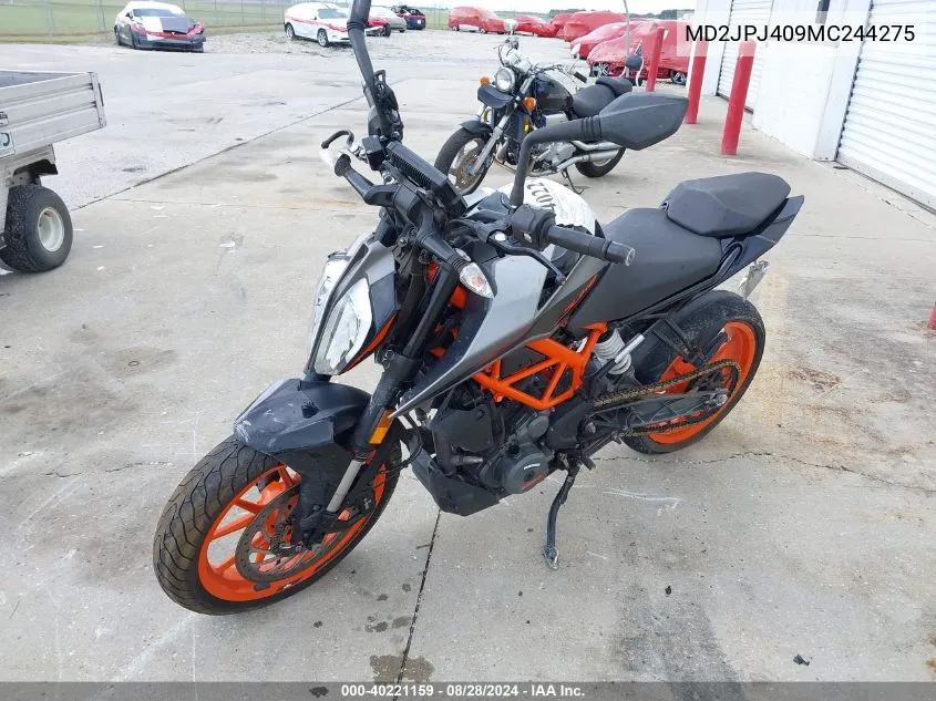 2021 Ktm 390 Duke VIN: MD2JPJ409MC244275 Lot: 40221159