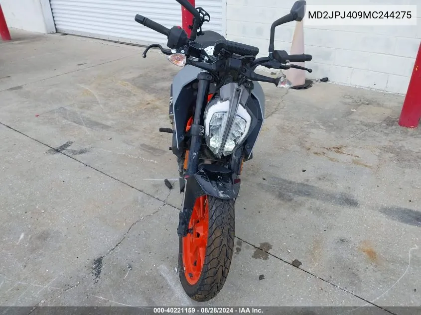 2021 Ktm 390 Duke VIN: MD2JPJ409MC244275 Lot: 40221159