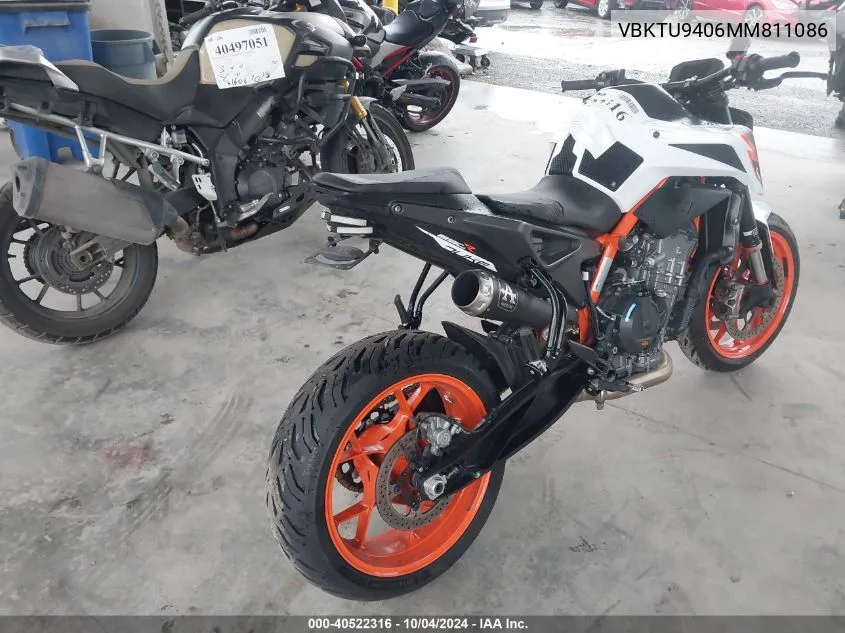 2021 Ktm 890 Duke R VIN: VBKTU9406MM811086 Lot: 40522316