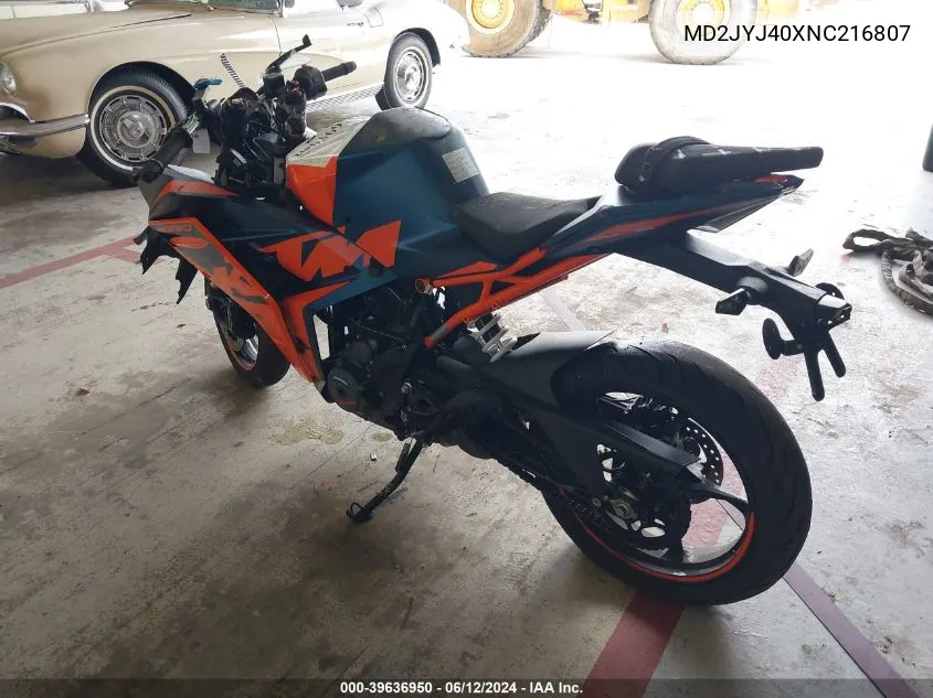 MD2JYJ40XNC216807 2022 Ktm 390 Rc