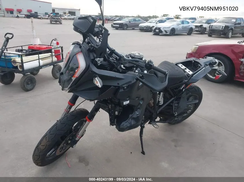 2022 Ktm 1290 Super Adventure S VIN: VBKV79405NM951020 Lot: 40243199