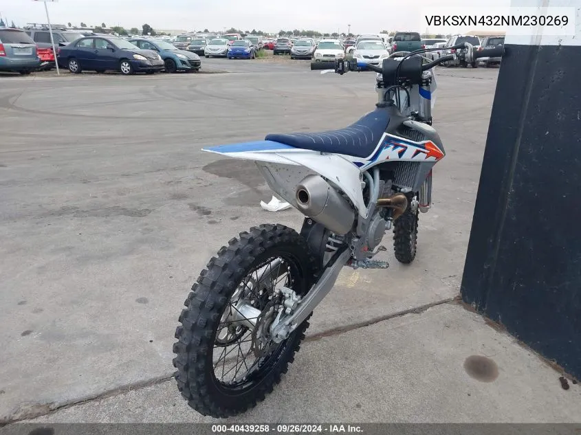 2022 Ktm 350 Sx-F VIN: VBKSXN432NM230269 Lot: 40439258