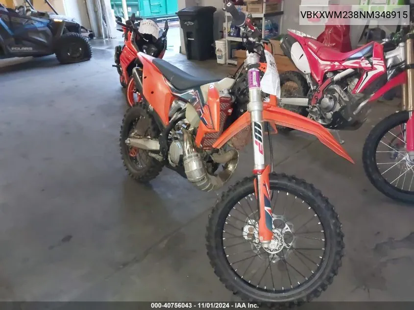 2022 Ktm 300 Xc-W Tpi VIN: VBKXWM238NM348915 Lot: 40756043