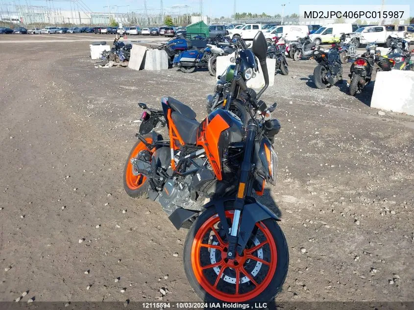 2023 Ktm 200 Duke VIN: MD2JPC406PC015987 Lot: 12115594