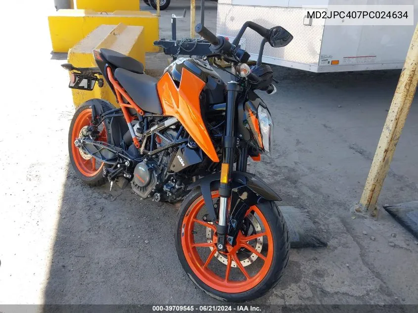 2023 Ktm 200 Duke VIN: MD2JPC407PC024634 Lot: 39709545