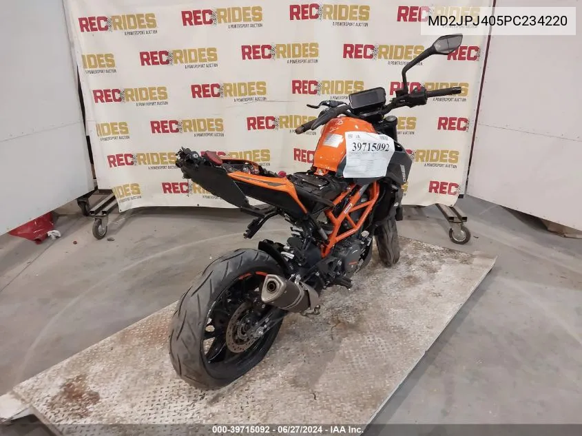 2023 Ktm 390 Duke VIN: MD2JPJ405PC234220 Lot: 39715092