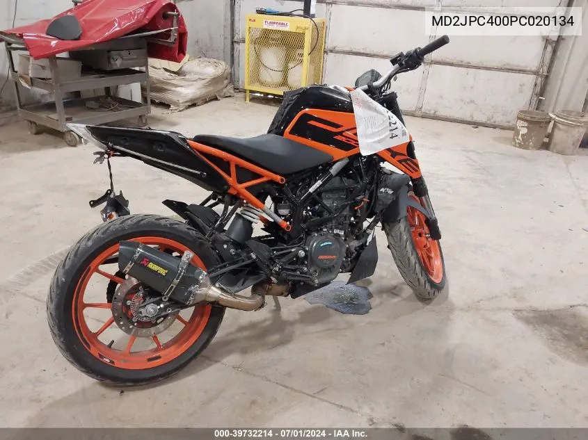 2023 Ktm 200 Duke VIN: MD2JPC400PC020134 Lot: 39732214