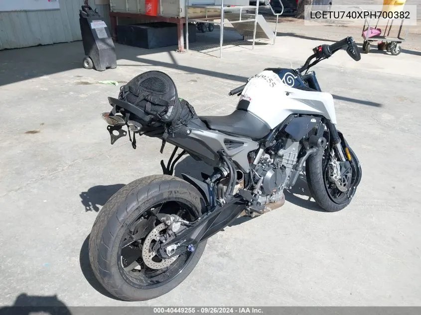 2023 Ktm 790 Duke VIN: LCETU740XPH700382 Lot: 40449255