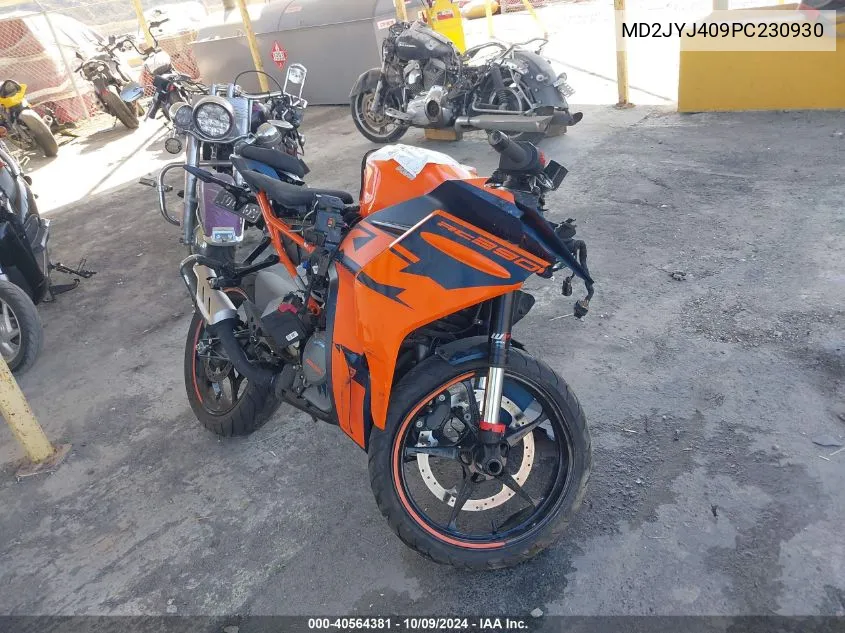 2023 Ktm 390 Rc VIN: MD2JYJ409PC230930 Lot: 40564381